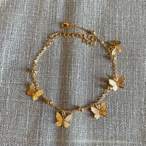 Golden Butterfly Anklet